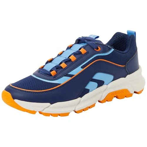 Offre limitée : Geox J Flexyper Plus Boy Basket, Bleu Marine, 32 EU de 56.85 € à 54.00 € (5% de remise)