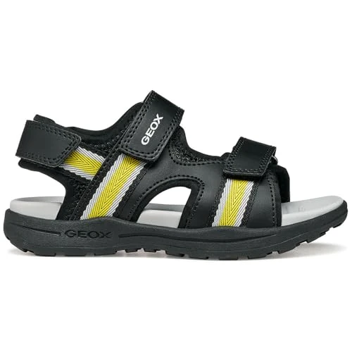 Offerta a tempo: Geox J Vaniet Boy B Sandal, nero/giallo, 24 EU - 34% da 35.99 € a 23.74 €