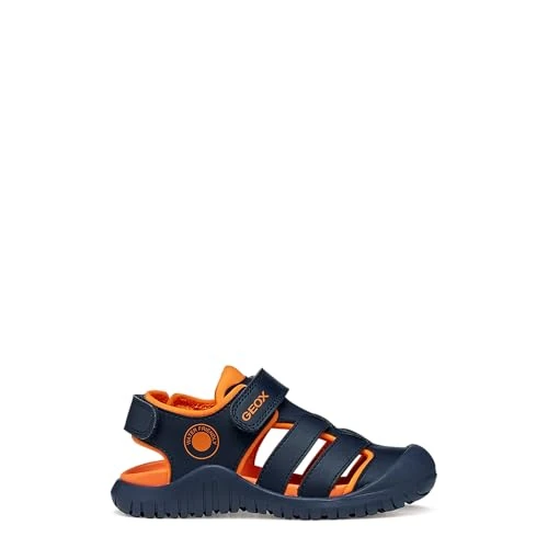 Offerta a tempo: Geox J S. FUSBETTO PRO BO Sandal, Navy/Arancione, 32 EU - 20% da 52.90 € a 42.32 €