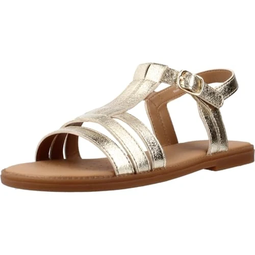 Oferta limitada: Geox J Sandal Karly Girl, Platino, 38 EU de 55.00 € a 44.00 € (ahorro 20%)