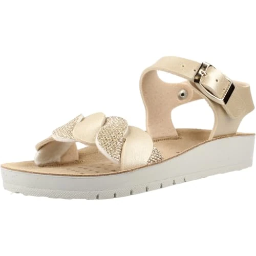 Zeitlich begrenztes Angebot: Geox JUNIOR GIRL J SANDAL COSTAREI GI SANDALS PLATINUM 31_EU von 49.95 € auf 36.47 € (27% Rabatt)