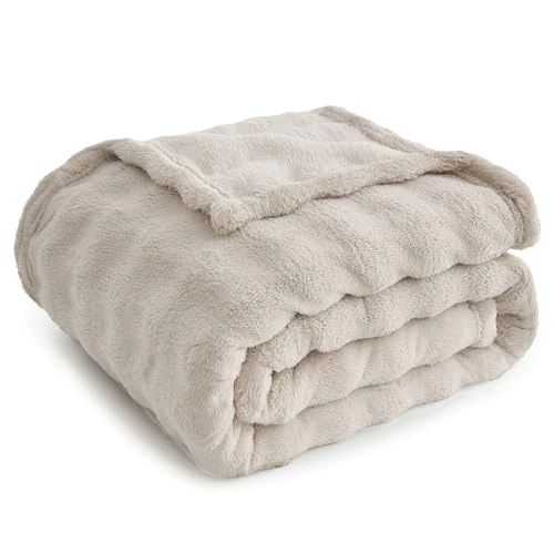 Oferta limitowana: Topfinel koc na kanapę duży rozmiar, miękki i kojący, tkanina z bąbelkami beżowa, Oeko-TEX, narzuta na łóżko dwuosobowe, niezwykle ciepła, odpowiednia dla niemowląt, dzieci i zwierząt domowych (pies z 126.63 zł na 126.63 zł (oszczędź 0.