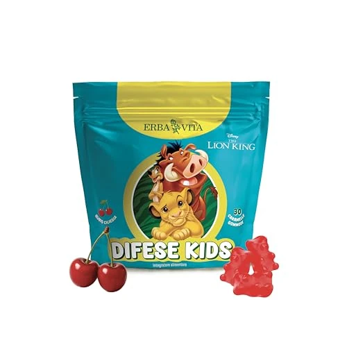 Erba Vita Defese Kids Suplement diety dla dzieci, 30 Gummies - na bazie witaminy D3, witaminy C i cynku, przyczynia się do prawidłowego funkcjonowania układu odpornościowego