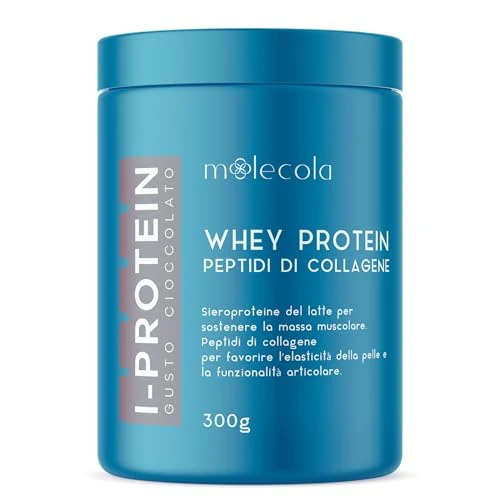 Offerta a tempo: I-PROTEIN Whey Protein, Proteine del Siero del Latte con Peptidi di Collagene Idrolizzato, gusto Cioccolato, Arricchito con Vitamina C, Acido Ialuronico e Biotina - 25% da 39.90 € a 29.90 €