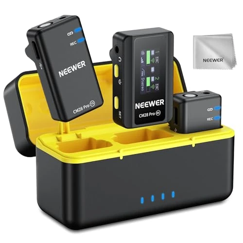 Oferta limitada: NEEWER CM28 Pro Micrófono Lavalier Inalámbrico + Estuche Carga, con Cancelación Ruido, 9H Grabación 4GB Almacenamiento, Mini Mic Solapa Compatible con USB-C iPhone iPad Android Cámaras PC Portátil de 99.99 € a 99.99 € (ahorro 0.00%)