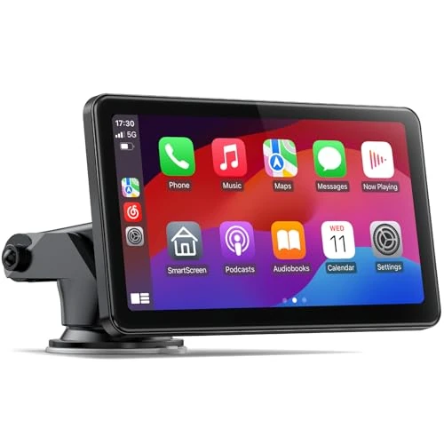 Offre limitee: LAMTTO Affichage de Voiture sans Fil Carplay Android 7 Pouces Radio de Voiture Portable avec écran Tactile écran de Voiture Android avec Bluetooth Lien Miroir Navigation Assistant Siri G00gle de 45.60 EUR a 43.32 EUR (economie 5%)
