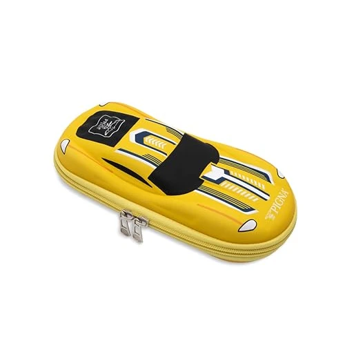 Offerta a tempo: Pigna Astuccio Macchinina BBurago Giallo, Sagomato Rigido con Comparti Interni, Portapenne e Retina, Collezione Esclusiva BBurago x - 0.00% da 14.90 € a 14.90 €