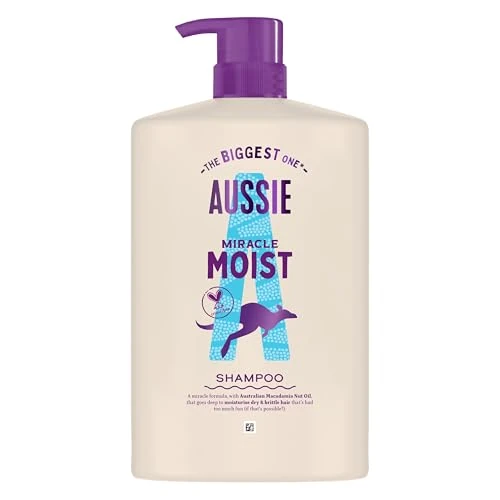 Tijdelijke aanbieding: Aussie Miracle Moist Shampoo 1000 ml, hydraterende formule voor het herleven en herstel van breekbaar, droog haar, met Australische macadamia notenolie, dierproefvrij van 15.99 EUR naar 10.99 EUR (korting 31%)