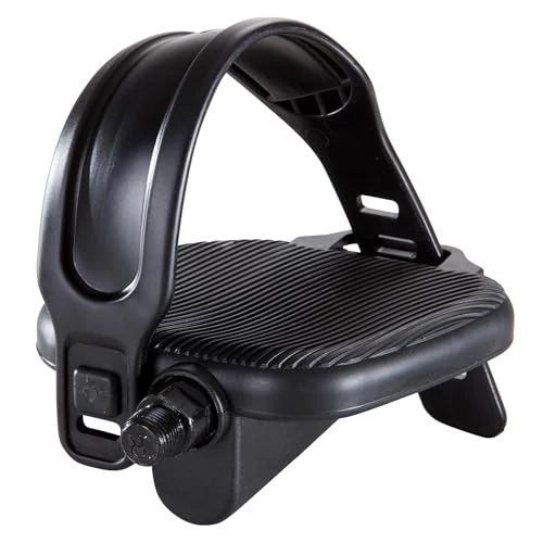Offerta a tempo: Coppia Pedali ciclocamera. Pedale per cyclette. Pedale ergonomico in nylon. Cinturino regolabile. Spinning bike. Pedale bici fitness. Pedali esercizio bicicletta. Filetto 1/2 o 9/16. Nero (Perno 14mm) - 20% da 12.49 € a 9.99 €