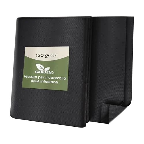 Offerta a tempo: GARDENIX Tessuto Non Tessuto Anti-Erbacce, permeabile all'Acqua, 150 g/m², Resistente ai Raggi UV, 2 x 5 m (10 m²), per aiuole Rialzate, Protezione dalle Erbacce, per Giardino, aiuole - 0.00% da 29.85 € a 29.85 €