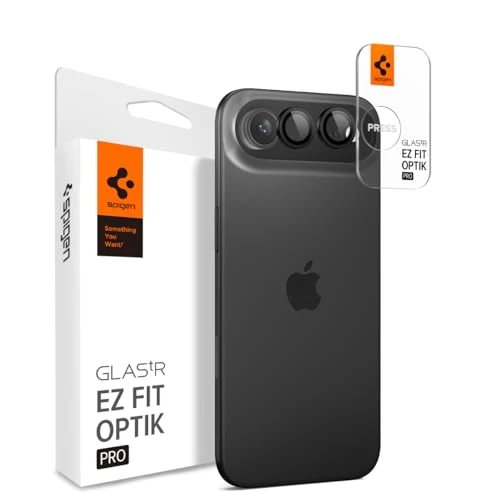 Offerta a tempo: Spigen Glas.tR EZ Fit Optik Pro Protezione Fotocamera compatibile con iPhone Air, 2 Pezzi, Nero, Anello Individuale, Durezza 9H Pellicola - 38% da 20.99 € a 12.96 €