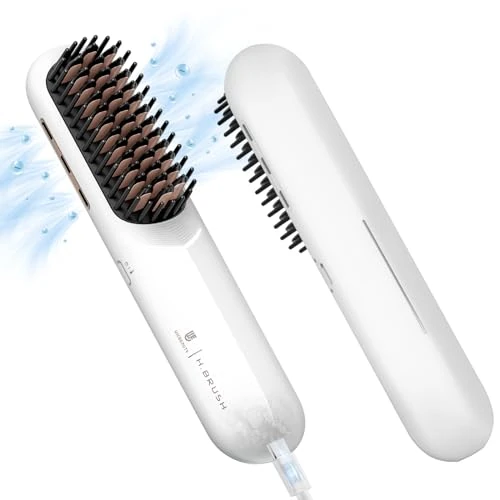 Oferta limitada: webeauty Cepillo Alisador de Pelo Inalambrico, 200 Millones de Iones Negativos Cepillo Pelo Portátil, Peine Alisador de Cabello Recargable con Cable de Carga Tipo C para Viajar, Blanco de 55.99 EUR a 55.99 EUR (ahorro 0%)