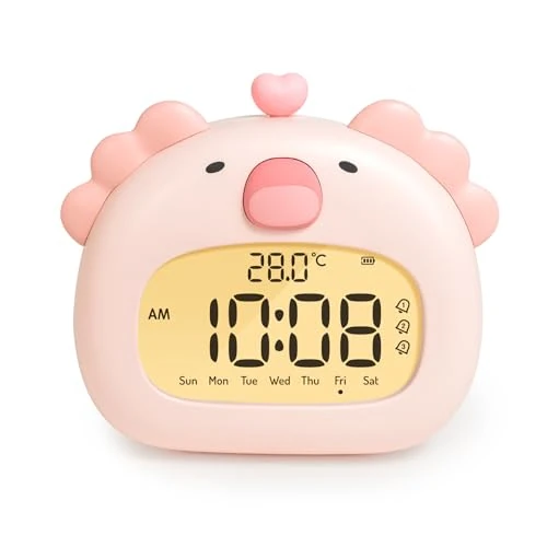Limited offer: IHALO Axolotl Alarm Clock with Night Light for Kids, Cute Alarm Clocks for Bedrooms Ok to Wake Clocks, Animal Tabletop Room Decoration for Teen Girls Boys from 22.40 EUR to 22.40 EUR (save 0%)