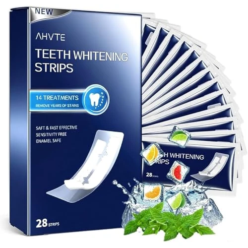 28 stuks professionele tandbleekstrips, zacht voor het glazuur, verwijdert effectief verkleuringen door koffie, thee en roken voor een stralende glimlach