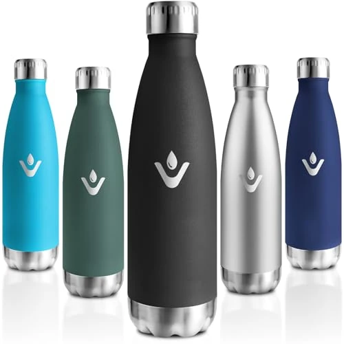 Offre limitee: Motswedi Gourde Isotherme 750ml, Gourde Inox Enfant, 24h Froid & 12h Chaud, Thermos Isotherme, sans BPA, Réutilisable, Bouteille d'eau, pour Randonnée, Sport, Fitness, Gym, Noir de 11.99 EUR a 11.39 EUR (economie 5%)