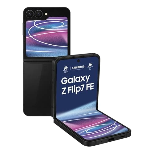 Samsung Galaxy Z Flip7 FE Smartphone AI pieghevole, 3 anni di Garanzia del produttore, RAM 8GB, 128GB, Display 3,4" Super AMOLED/6,7" Dynamic AMOLED 2X, Fotocamera 50MP, Black [Versione italiana]