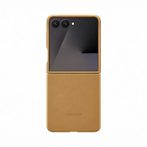 Samsung Kindsuit Case Custodia pieghevole elegante per Galaxy Z Flip7, Camel