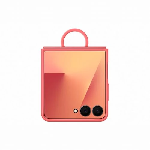 Offerta a tempo: Samsung Silicone Case with Ring Custodia pieghevole in silicone con anello per Galaxy Z Flip7, Red - 69% da 54.90 € a 17.00 €