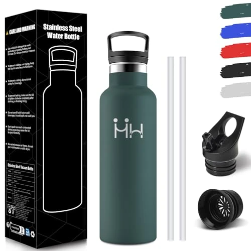 Offerta a tempo: HoneyHolly Borraccia Termica Bambini 500ML, Senza BPA, Bottiglia Termica, Acciaio Inossidabile 18/8, Borraccia Con Cannuccia, A Prova Di Perdite, Borracce Per Scuola, Sport, Ufficio - 15% da 10.74 € a 9.15 €