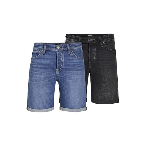 Offerta a tempo: JACK & JONES Jjirick Jjiorg Shorts 363/365 2 PK MP, Blu Denim, M (Pacco da 2) Uomo - 12% da 29.99 € a 26.32 €
