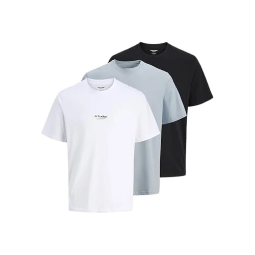 Offerta a tempo: JACK & JONES Jjesoho Tee SS Crew Neck 3Pk MP, Celestial Blu, L (Pacco da 3) Uomo - 0.00% da 15.74 € a 15.74 €