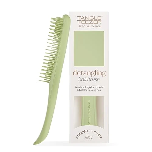 Limited-time offer: Tangle Teezer Ultimate Detangler Hairbrush, For Wet and Dry Hair, Detangling Brush For All Hair Types, Two-Tiered Teeth Reduce Breakage and Eliminate Knots, Olive Green, Matte Finish from 18.00 £ to 18.00 £ (save 0.00%)