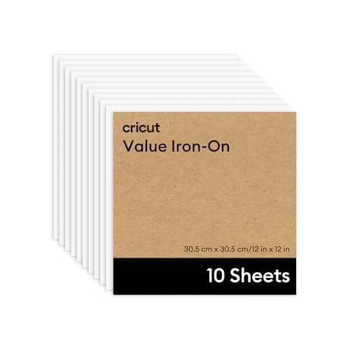 Oferta limitada: Cricut Vinilo Termoadhesivo - 12 Hojas Blancas para Manualidades - 30.5 x 30.5 cm de 11.99 EUR a 11.99 EUR (ahorro 0%)