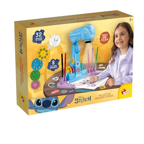 Oferta ograniczona: Lisciani DISNEY STITCH - Szkoła rysowania projektora dla dzieci w wieku od 5 lat - projektor LED z 4 dyskami - kreatywny zestaw z pisakami filcowymi, naklejkami i arkuszami, aktywność ręczna bez z 39.99 EUR na 24.90 EUR (znizka 38%)