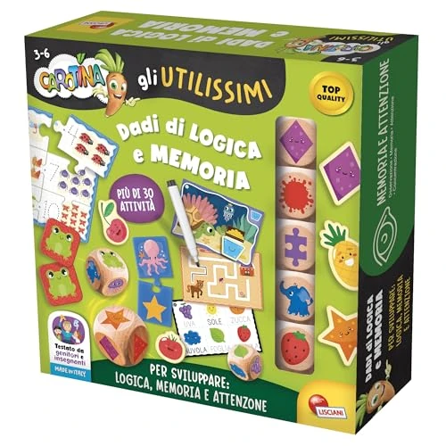 Lisciani Gry - Karotina Bardzo przydatne kości edukacyjne Logika i pamięć, 114191