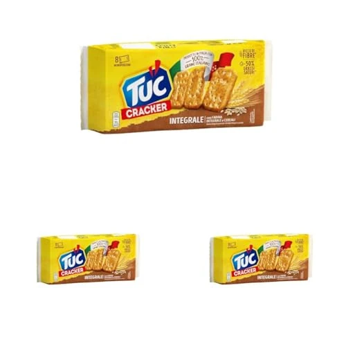 Offerta a tempo: Tuc Cracker, Integrale, Cotto al Forno con Grano 100% Italiano, 267g (Confezione da 3) - 30% da 6.87 € a 4.81 €