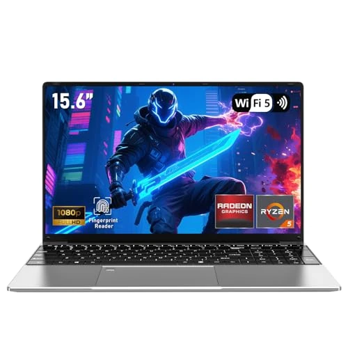 FUNYET 15.6-Inch Portátil Gaming Laptop,Win11pro Notebook, Procesador R5-7430U,16 RAM 1TB SSD, FHD 1920 * 1080 Ordenador Portátil, Desbloqueo por Huella Dactilar, Teclado Retroiluminado, BT5.0