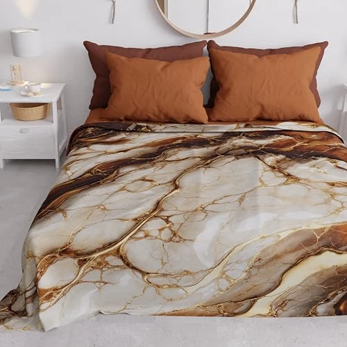 Oferta limitada: PETTI ARTIGIANI ITALIANI - Colcha Cama (160x250 cm) Microfibra, Primavera Verano, Colchas Bouti Modernas, Cubrecama Ligero, Individual, Mármol Marrón 100% Made in Italy de 29.90 € a 25.07 € (ahorro 16%)