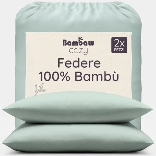 Oferta limitada: Bambaw Fundas Almohadas 50x75 cm Bambu, Pack de 2, Sabanas de Bambú Antiacaros y Refrescantes, Sábanas Refrigerantes Antibacterias, Fundas de Almohada 50x75 cm Certificadas Oeko-Tex (Verde Agua) de 24.95 EUR a 22.45 EUR (ahorro 10%)