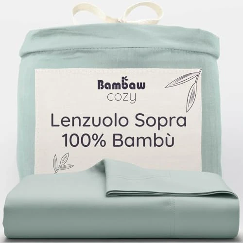 Limitiertes Angebot: Bambaw Bambus Betttuch ohne Gummizug 240x290 cm, atmungsaktive Laken ohne Gummizug, antibakterielle und hypoallergene Bettwäsche, kühlende Bettwäsche Sommer, nachhaltige Bettlaken aus Bambus (Seegrün) von 59.95 EUR auf 59.95 EUR (Spare 0%)