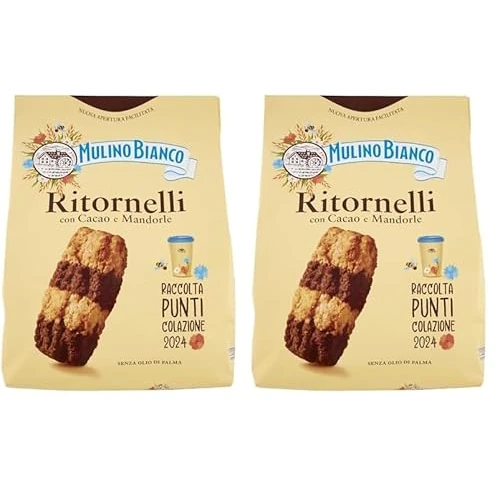 Offerta a tempo: Mulino Bianco - Biscotti Frollini Ritornelli con Cacao e Mandorle - 2 Confezioni x 700Gr. — 57% da 11,28 € a 4,90 €