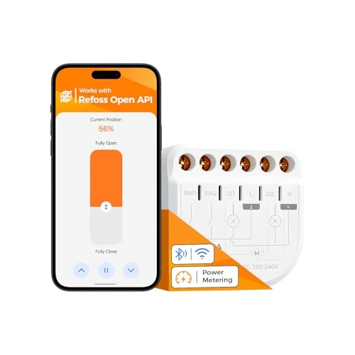 Offerta a tempo: Refoss R21 Interruttore WiFi Intelligente, Relè a 2 Canali 16A per Controllo Tapparelle e Luci, con Monitoraggio Energia e API Locale, Compatibile con Home Assistant, Alexa e Google, 1 pezzo - 10% da 19.99 € a 17.99 €