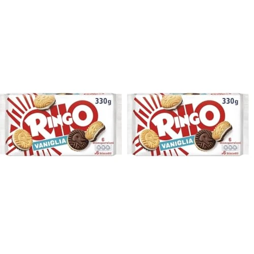 Offerta a tempo: Pavesi Snack Ringo Vaniglia Formato Famiglia, Biscotti Farciti con Crema alla Vaniglia — 16% da 5,90 € a 4,98 €
