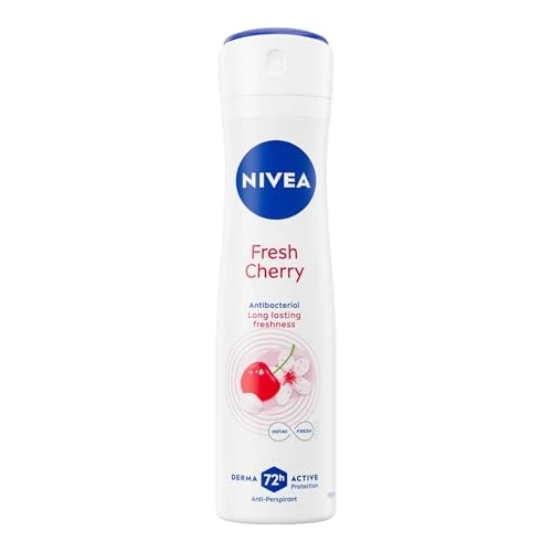 Offerta a tempo: NIVEA Deodorante Spray Fresh Cherry 150 ml, Deodorante donna antitraspirante per una — 33% da 3,99 € a 2,69 €