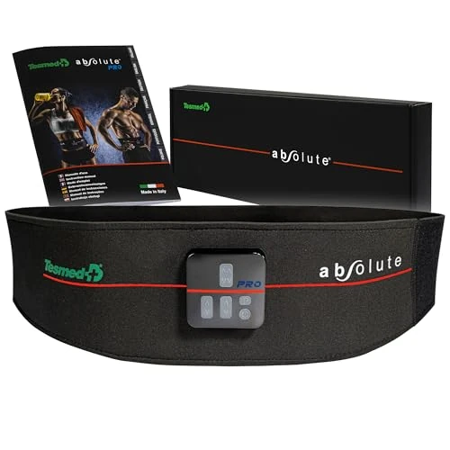 Limited-time offer: TESMED Absolute: EMS Abdominal Belt, Electrostimulator for Central and Lateral Abs - Rechargeable, 99 Intensities - Muscle Training and Toning - Made in Italy from 155.93 £ to 119.00 £ (save 24%)
