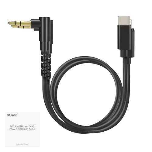 Offerta a tempo: NEEWER Set di 2 Cavi Audio, TRS da 3,5mm a USB C + TRS da 3,5mm a iOS Maschio-Maschio, Compatibile con DJI Mic Rode Wireless GO II Hollyland NEEWER CM28 CM31 Mic Wireless iPhone iPad Android Mac, LM17 - 11% da 18.99 € a 16.96 €
