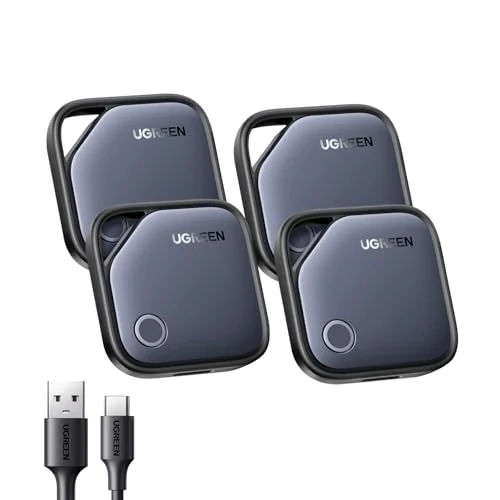 Begrenztes Angebot: UGREEN Finetrack 4er Pack unterstützt USB C Aufladen, Bluetooth Tracker kompatibel mit Apple Find My (nur iOS), Smarttag bis zu 12 Monate Akkulaufzeit, Finder für Schlüssel, Koffer, Pass von 40.13 EUR auf 28.49 EUR (Rabatt 29%)