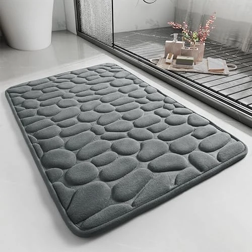 Offerta a tempo: Tappetino da bagno in memory foam, super morbido e assorbente, antiscivolo, lavabile in lavatrice, comodo per vasca da bagno, grigio scuro - 0.00% da 4.32 € a 4.32 €