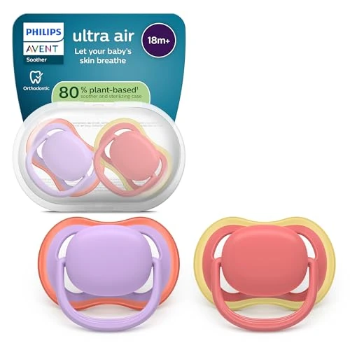 Oferta limitada: Philips Avent chupetes ultra air: diseño anatómico, para bebés a partir de 18 meses, tetina simétrica de silicona suave, sin BPA, con estuche esterilizador, paquete de 2, SCF349/46 de 8.99 € a 8.99 € (ahorro 0.00%)