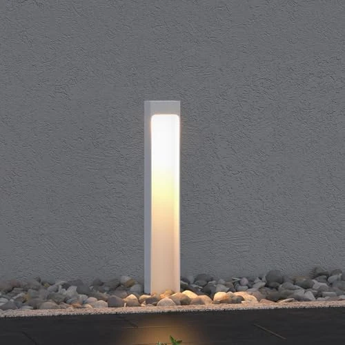 Offerta a tempo: Mai & Mai Lampione da Giardino 3000K, Luminoso da Giardino IP65 Paletti Esterni Led 6X6X40cm in Alluminio per Giardini, Parchi, Aree Residenziali e Ingressi BaldersLights, Sabbia bianco - 0.00% da 62.99 € a 62.99 €