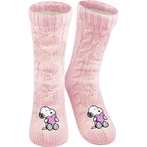 Limitiertes Angebot: United Labels The Peanuts Snoopy Kuschelsocken für Damen, Rosa, 35-38, flauschige Stoppersocken, warme Socken, Hüttensocken von 19.95 EUR auf 12.95 EUR (Spare 35%)
