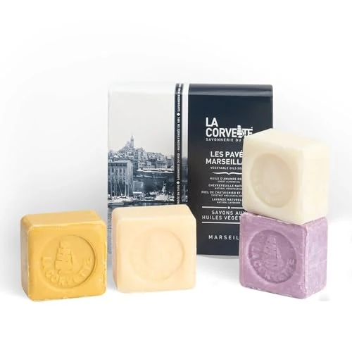 Tijdelijke aanbieding: La Corvette – Les Pavés Marseillais – Zeepcadeau 4 x 100g – Provençaalse geuren – Gemaakt in Frankrijk van 12.90 € naar 12.90 € (0.00% korting)