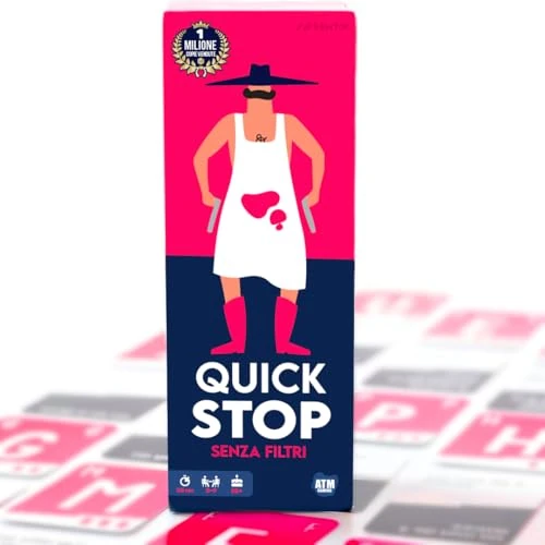 Limitiertes Angebot: QUICKSTOP ohne Filter – Kartenspiel für Erwachsene – Brettspiel – lustig, frechtig und schnell – 2 bis 7 Spieler – Perfekt für Aperitifs, Partys und Abende – Italienisches Partyspiel von 21.47 EUR auf 21.47 EUR (Spare 0%)