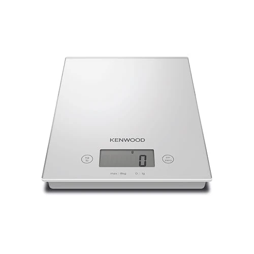 Kenwood WEP60.000WH, Digitale Waage mit TouchSense-Steuerung, Automatische Abschaltung, Maximalgewicht 8 kg, 2-Gramm-Genauigkeit, Weiß