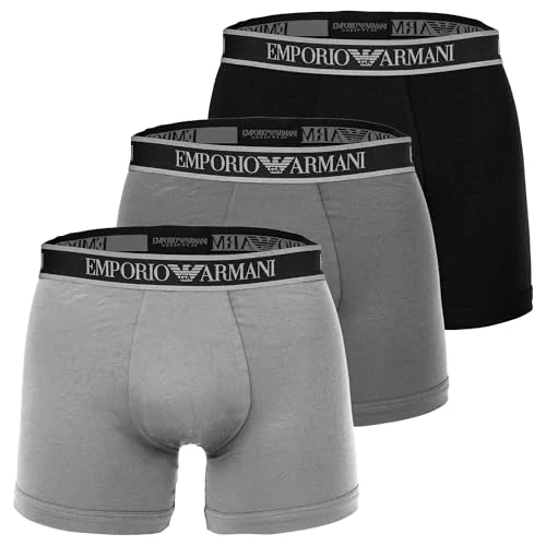 Offerta a tempo: Emporio Armani Boxer Uomo, Nero/Acciaio/Grigio, M - 42% da 44.84 € a 26.00 €