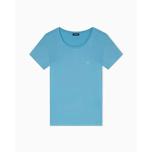 Offerta a tempo: EMPORIO ARMANI T-Shirt Girocollo da Donna Essential Studs Blu XL - 40% da 37.01 € a 22.21 €